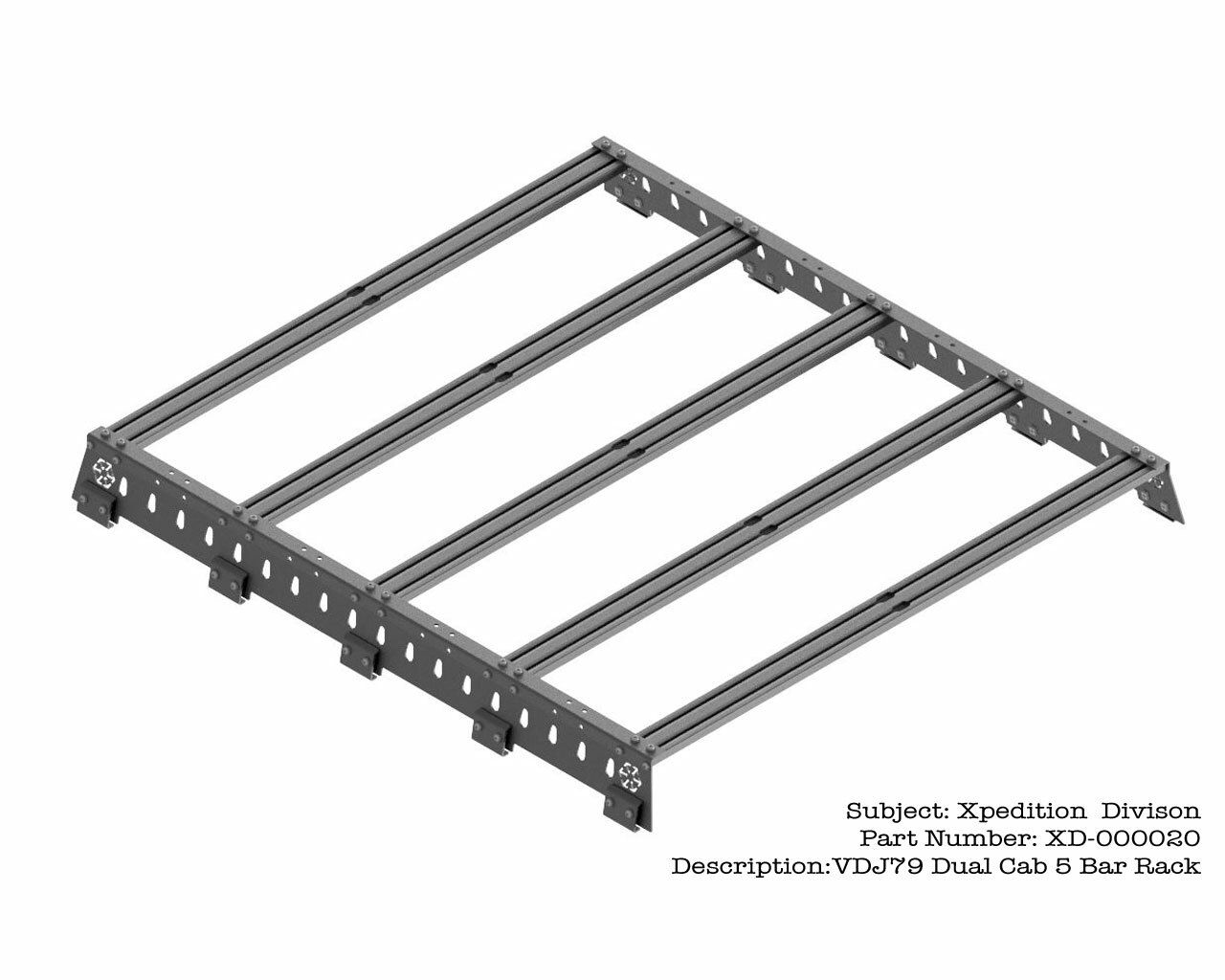 VDJ79 DUAL CAB 5 BAR RACK